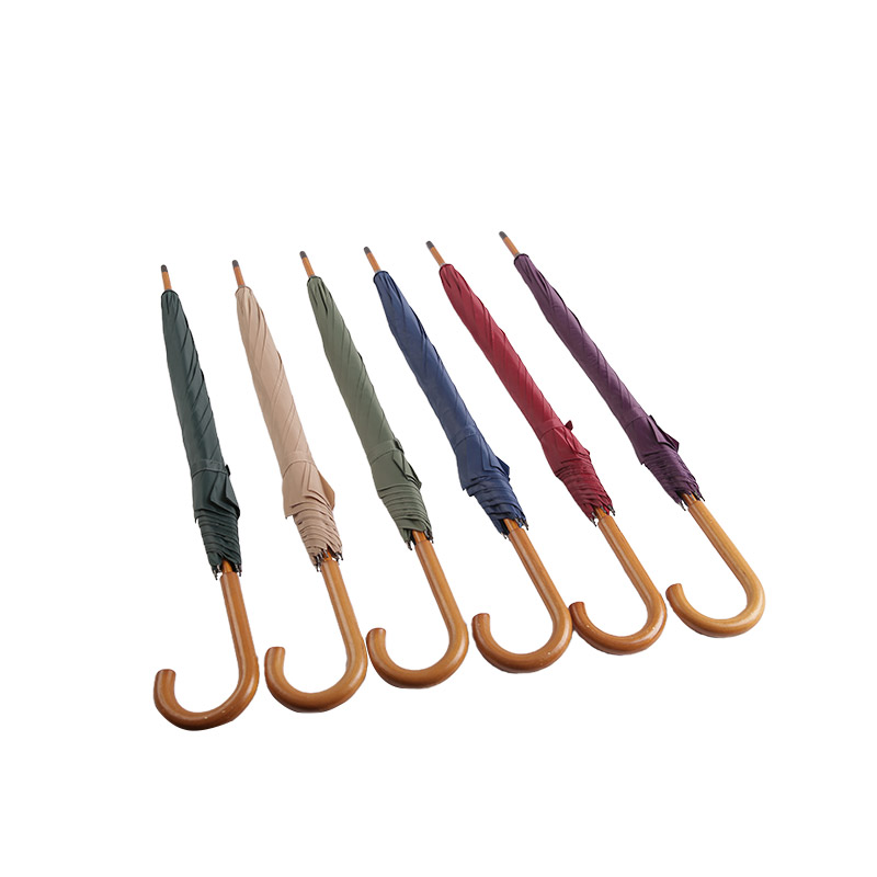 보라색 나무 손잡이 명주 스트레이트 umbrella-0E6B0064