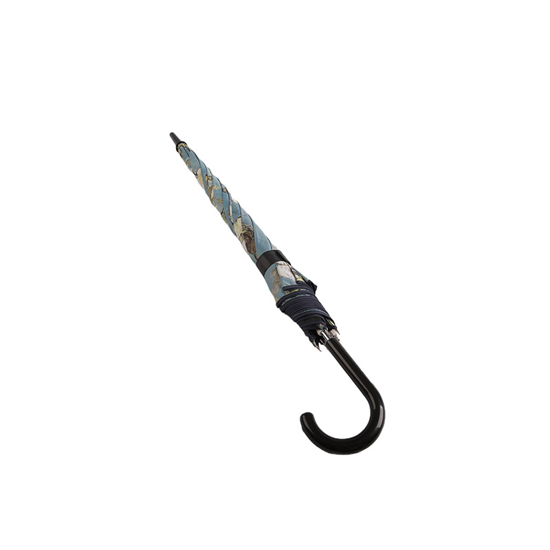 까만 입히는 똑바른 umbrella-0E6B0080를 가진 명주를 인쇄하는 풍경화