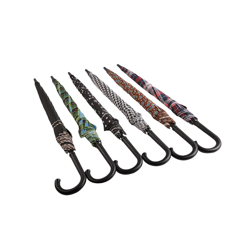 삼색 줄무늬가 섞인 명주 일자형 우산-0E6B0378