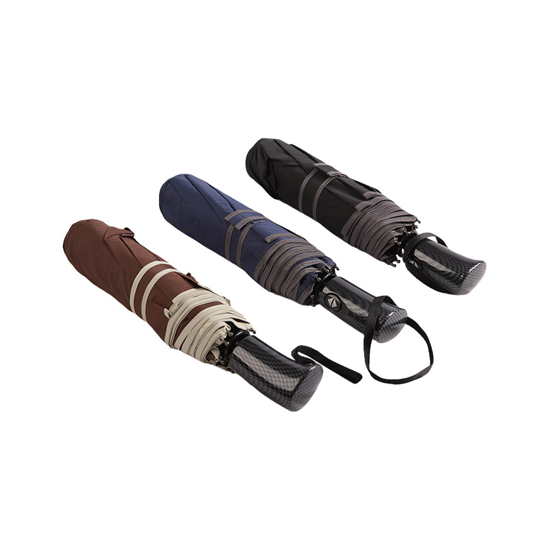 비즈니스 스타일 Coffee Pongee Three-fold umbrella-0E6B0471