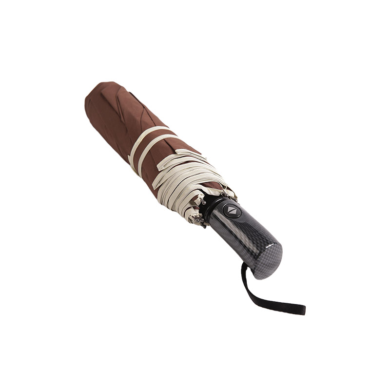 비즈니스 스타일 Coffee Pongee Three-fold umbrella-0E6B0471