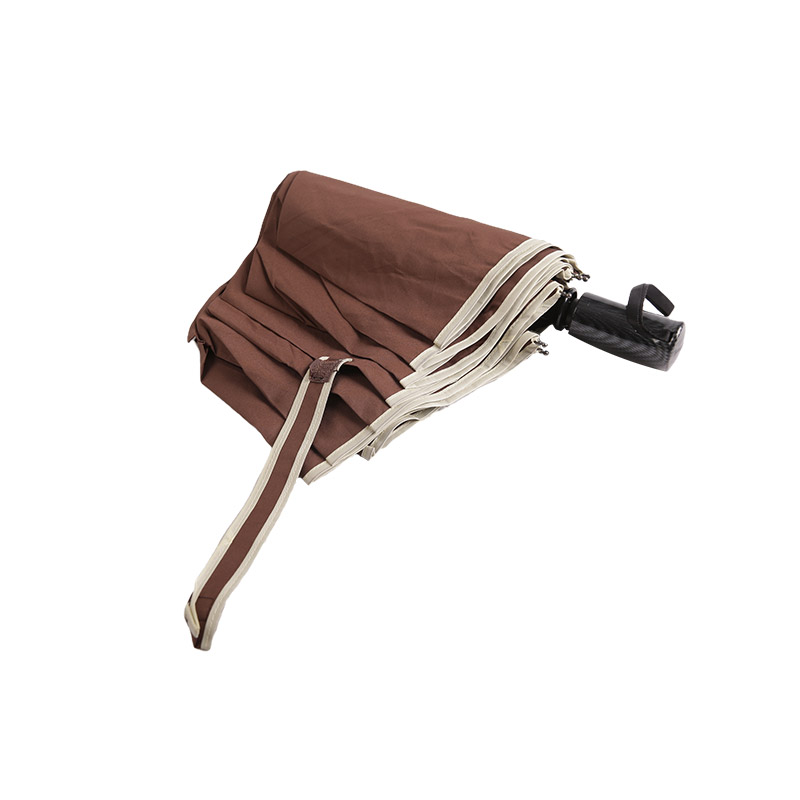 비즈니스 스타일 Coffee Pongee Three-fold umbrella-0E6B0471