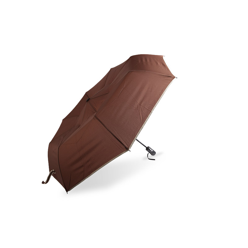 비즈니스 스타일 Coffee Pongee Three-fold umbrella-0E6B0471