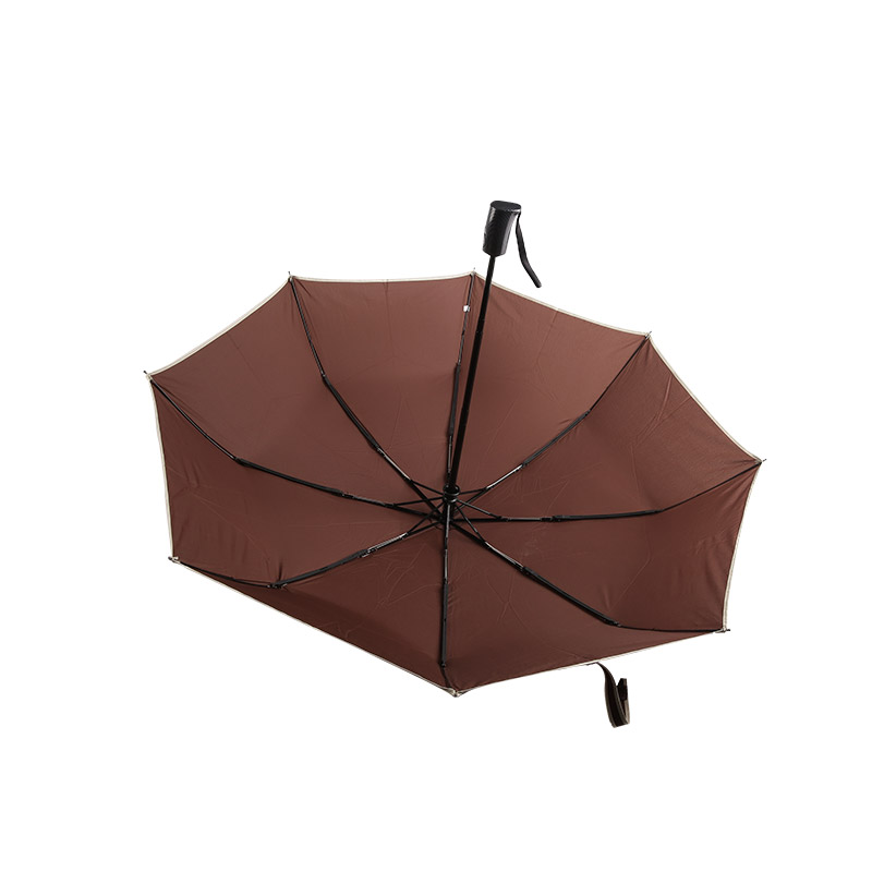 비즈니스 스타일 Coffee Pongee Three-fold umbrella-0E6B0471