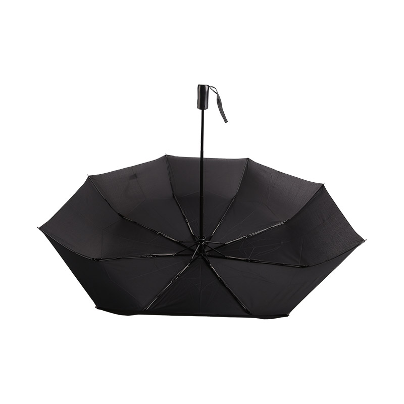 퓨어 블랙 비즈니스 스타일 Pongee Three-fold umbrella-0E6B0542